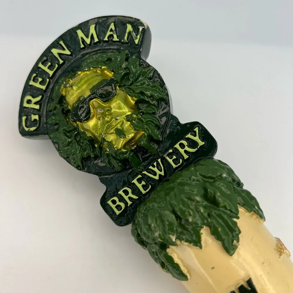 Green Man Brewery Wayfarer Beer Pub Tap Handle 12 Inches Asheville NC Est. 1997